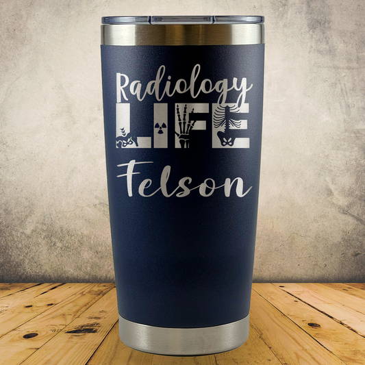 Personalized Radiology Tumbler 20oz Custom Laser Engraved Cup
