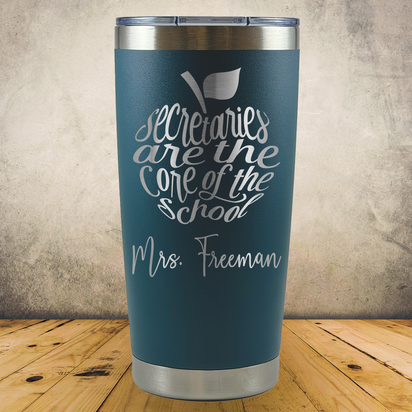 Personalized Laser Engraved Tumbler 20oz for School Office Clerical, Secretary Appreciation Gift, Administrative Assistant Present, Office Managers, End of School Year Gift