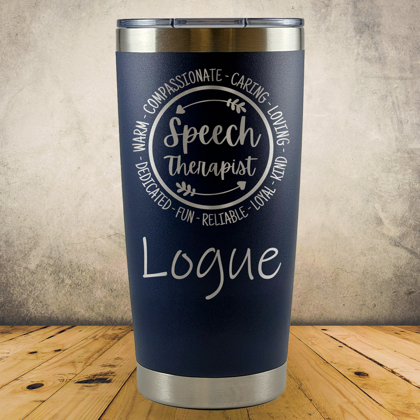 Personalized Speech Therapist Tumbler 20oz Custom Laser Engraved Cup