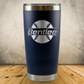 Personalized Baseball Split Monogram Travel Tumbler - Laser Engraved