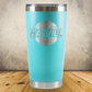Personalized Volleyball Split Monogram Travel Tumbler - Laser Engraved
