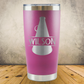 Personalized Cheer Split Monogram Travel Tumbler - Laser Engraved