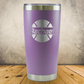 Personalized Tennis Split Monogram Travel Tumbler - Laser Engraved