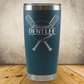 Personalized Baseball and Softball Tumbler, Custom Laser Engraved 20oz Stainless Steel Cup