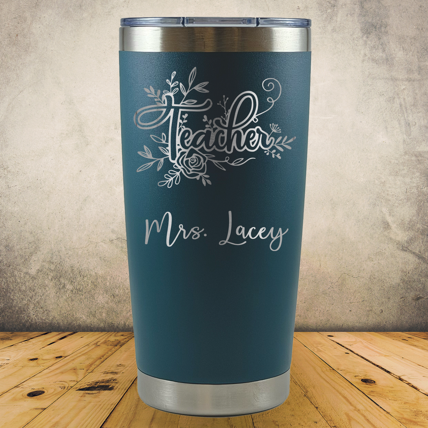 Personalized Laser Engraved Tumbler 20oz Teacher Appreciation or Back to School Gift
