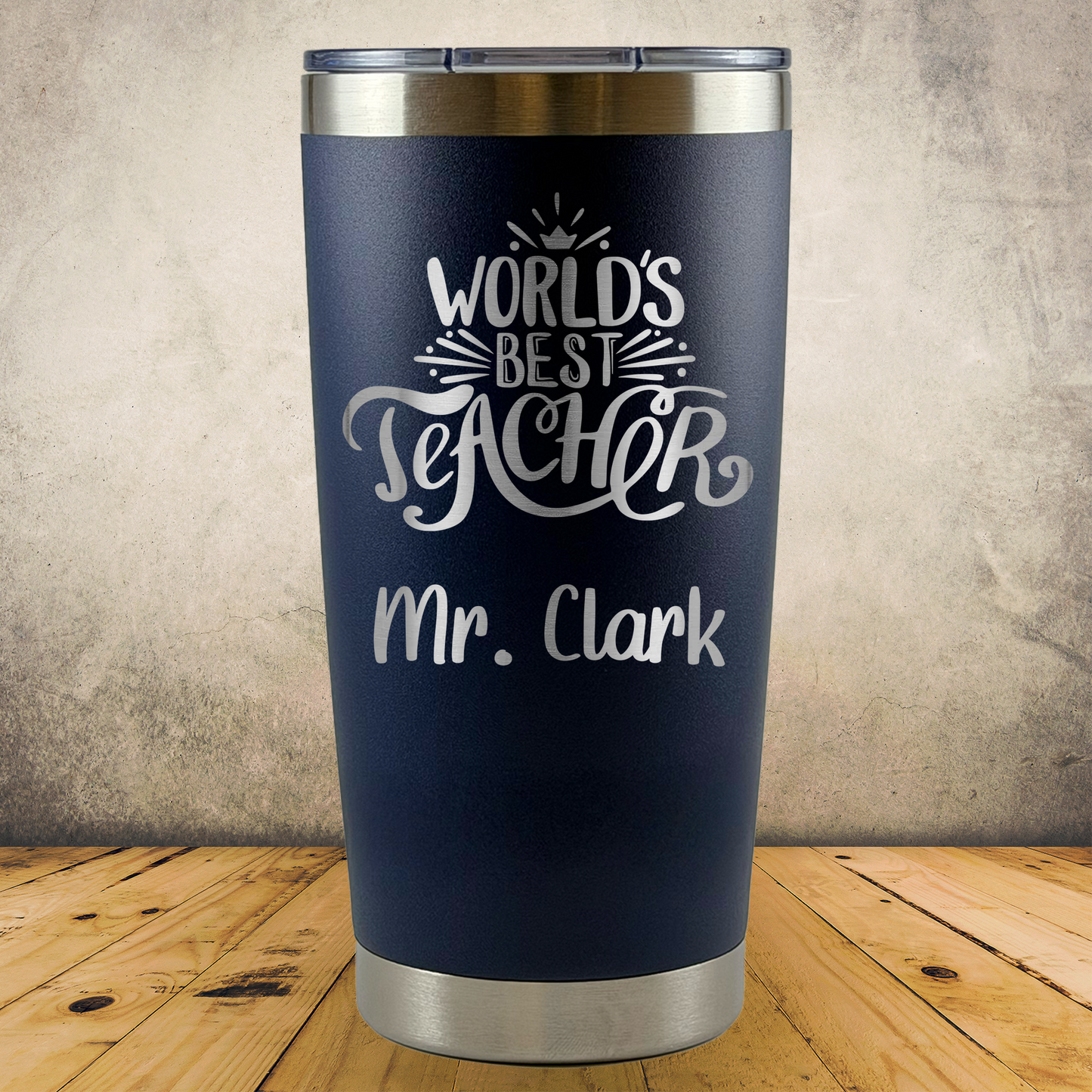 Personalized Laser Engraved Tumbler 20oz Teacher Appreciation or Back to School Gift