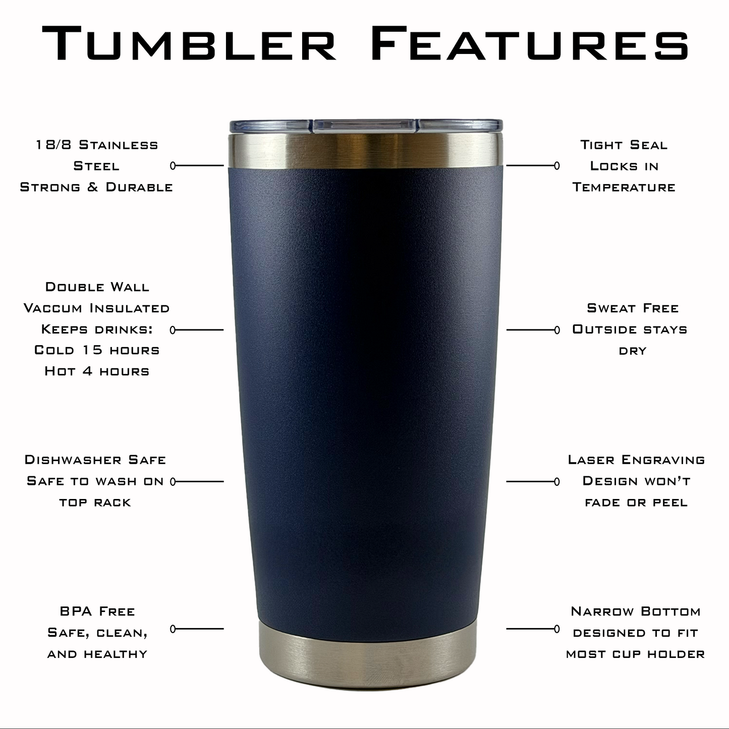 Personalized Chef Tumbler 20oz Custom Laser Engraved Cup