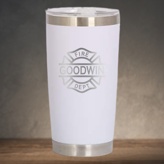 Personalized Firefighter Monogram Travel Tumbler 20 oz - Laser Engraved