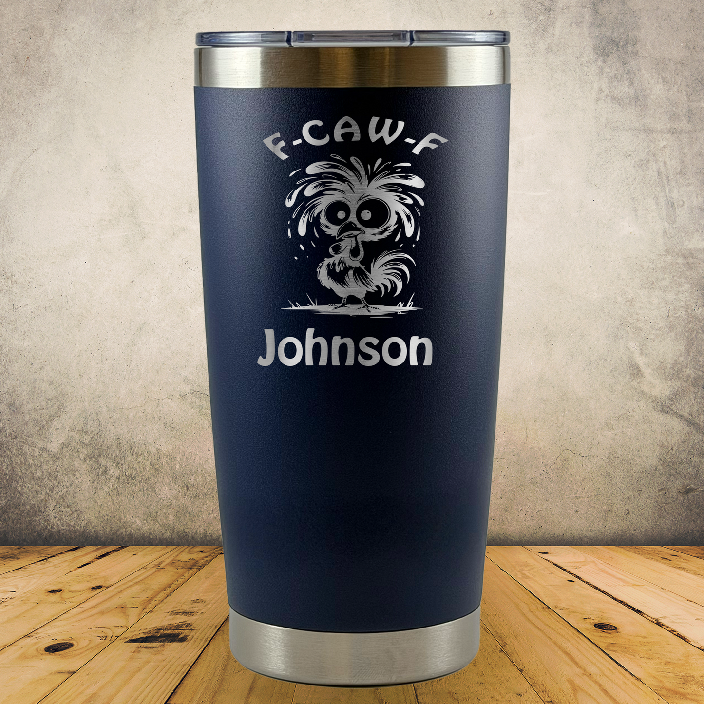 Personalized Laser Engraved Tumbler 20oz Tumbler F-Caw-F