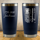 Personalized Laser Engraved Tumbler 20oz 1776–2026 USA 250th Anniversary