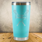 Personalized Laser Engraved Tumbler 20oz Baseball with Bat Gift for Players, Coaches & Fans