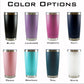 Personalized Cheer Split Monogram Travel Tumbler - Laser Engraved