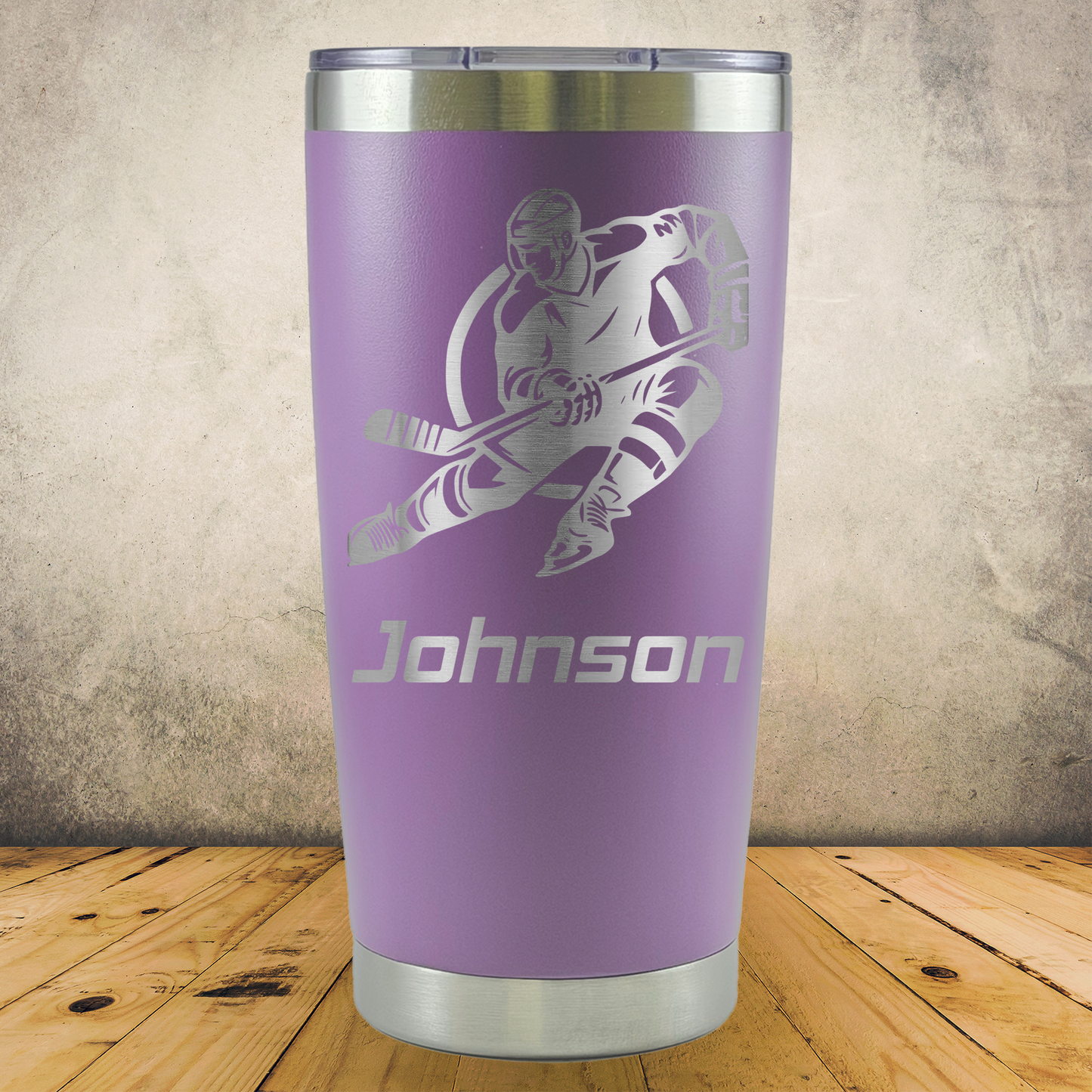 Personalized Laser Engraved Tumbler 20oz for Hockey Player, Coaches & Fans