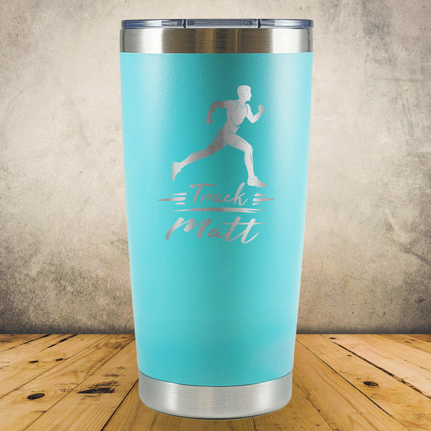 Personalized Laser Engraved Tumbler 20oz Track, Cross Country and Marathon Runner