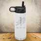 Personalized Laser Engraved Water Bottle 20/32oz for Hockey Players, Coaches & Fans