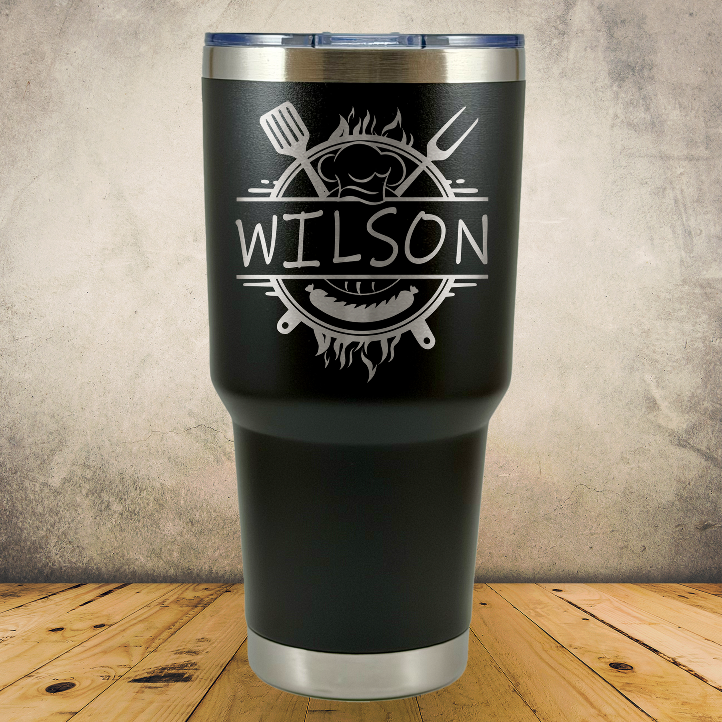 Personalized Chef Tumbler 30oz Custom Laser Engraved Cup