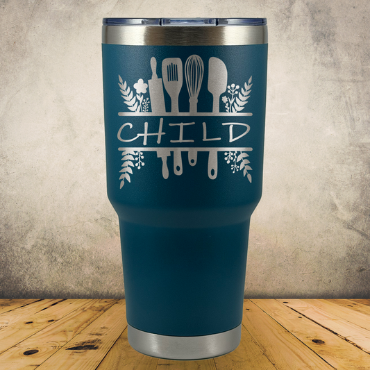 Personalized Chef Tumbler 30oz Custom Laser Engraved Cup