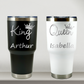 Personalized Husband and Wife Tumblers Set of 2 For King and Queen Couples, Custom 30oz Mugs, Laser Engraved Stainless Steel Cup