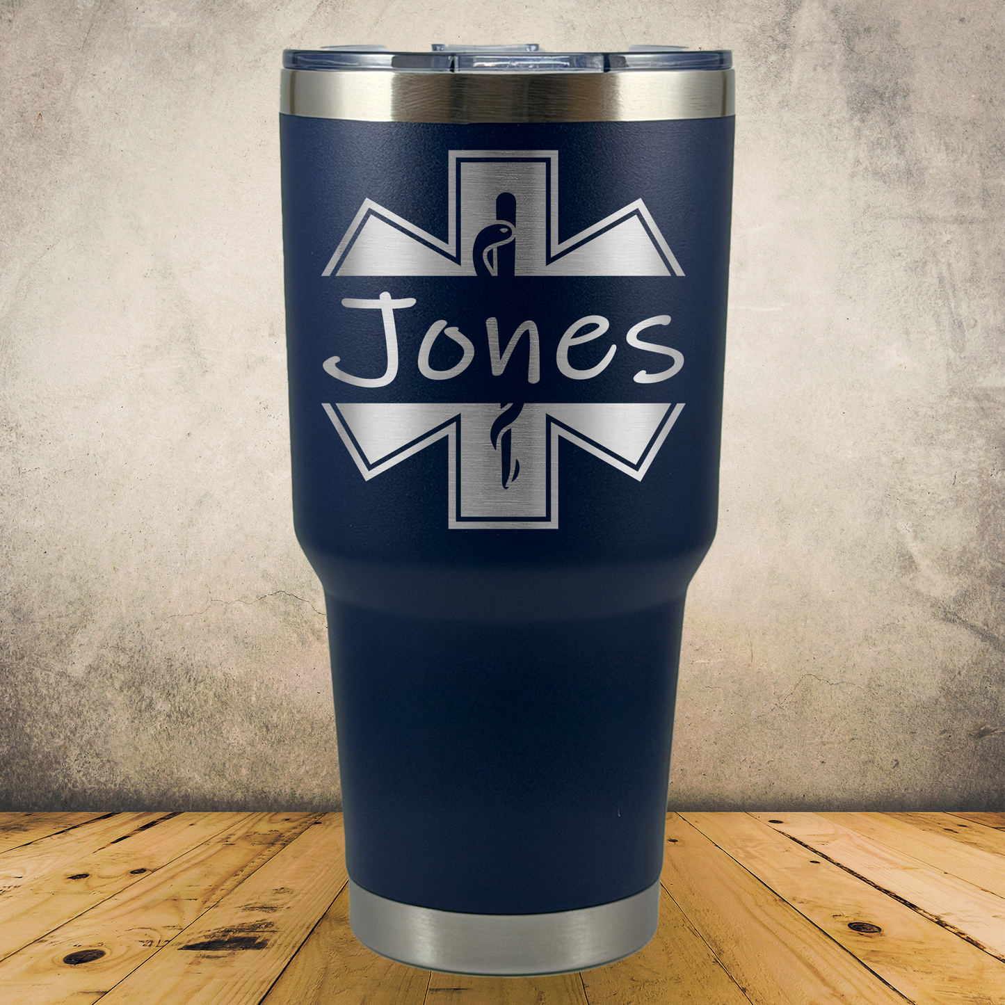 Personalized EMS 30oz Tumbler, Custom EMT & Paramedic Gift, Laser Engraved Stainless Steel Travel Mug, First Responder Cup