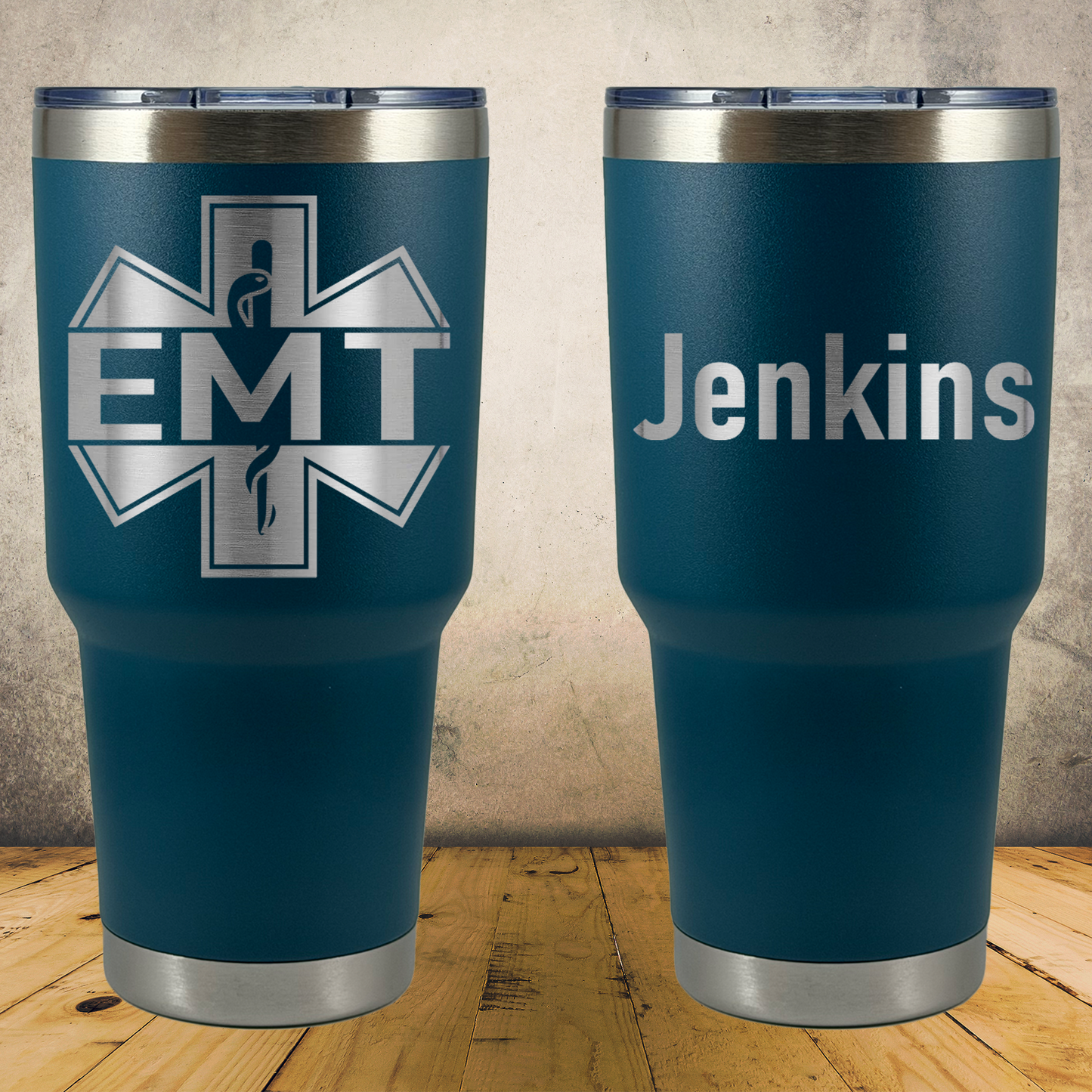 Personalized EMT 30oz Tumbler, Custom Paramedic & EMS Gift, Laser Engraved Stainless Steel Travel Mug, First Responder Cup