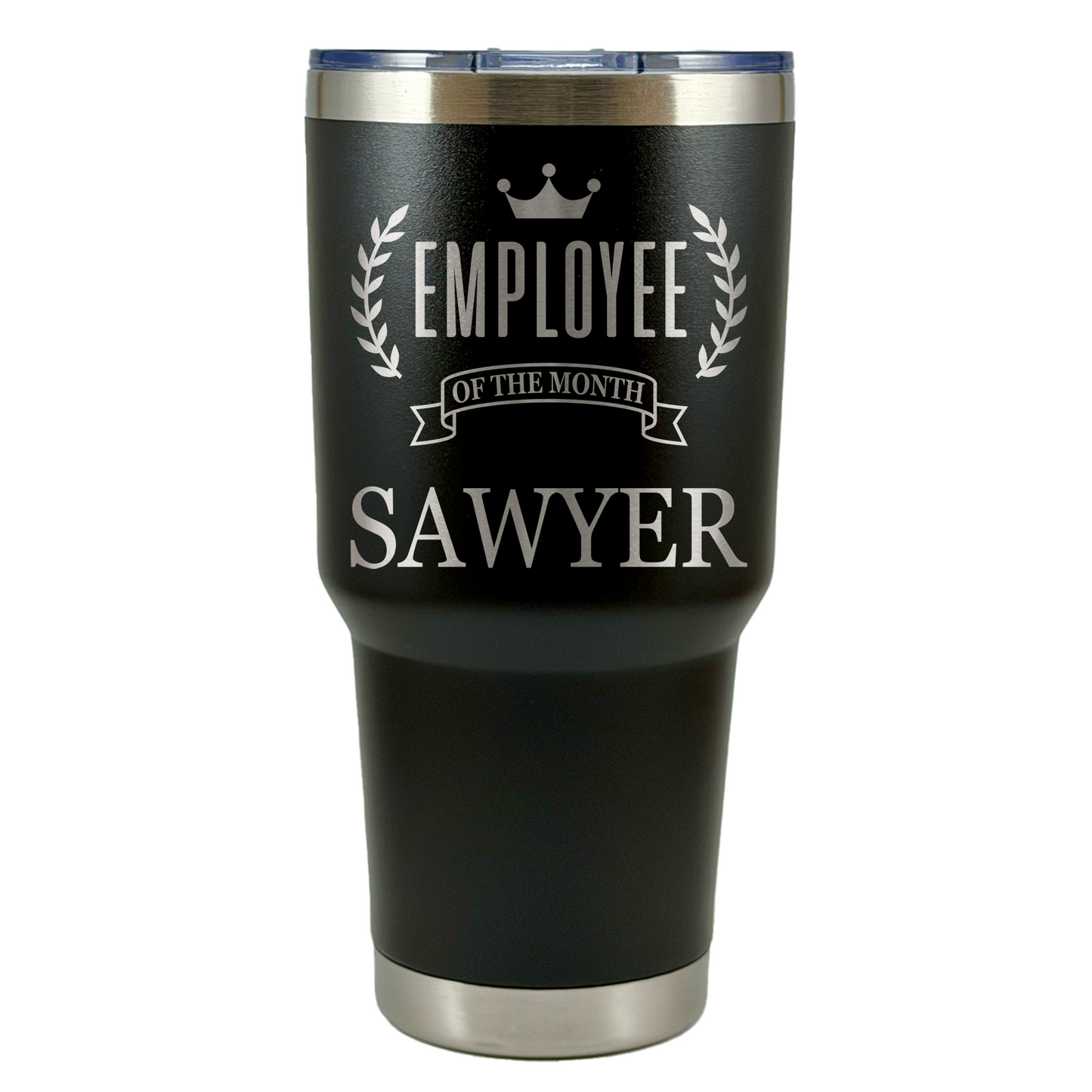 Personalized Employee of the Month Tumbler 30oz Custom Laser Engraved Cup