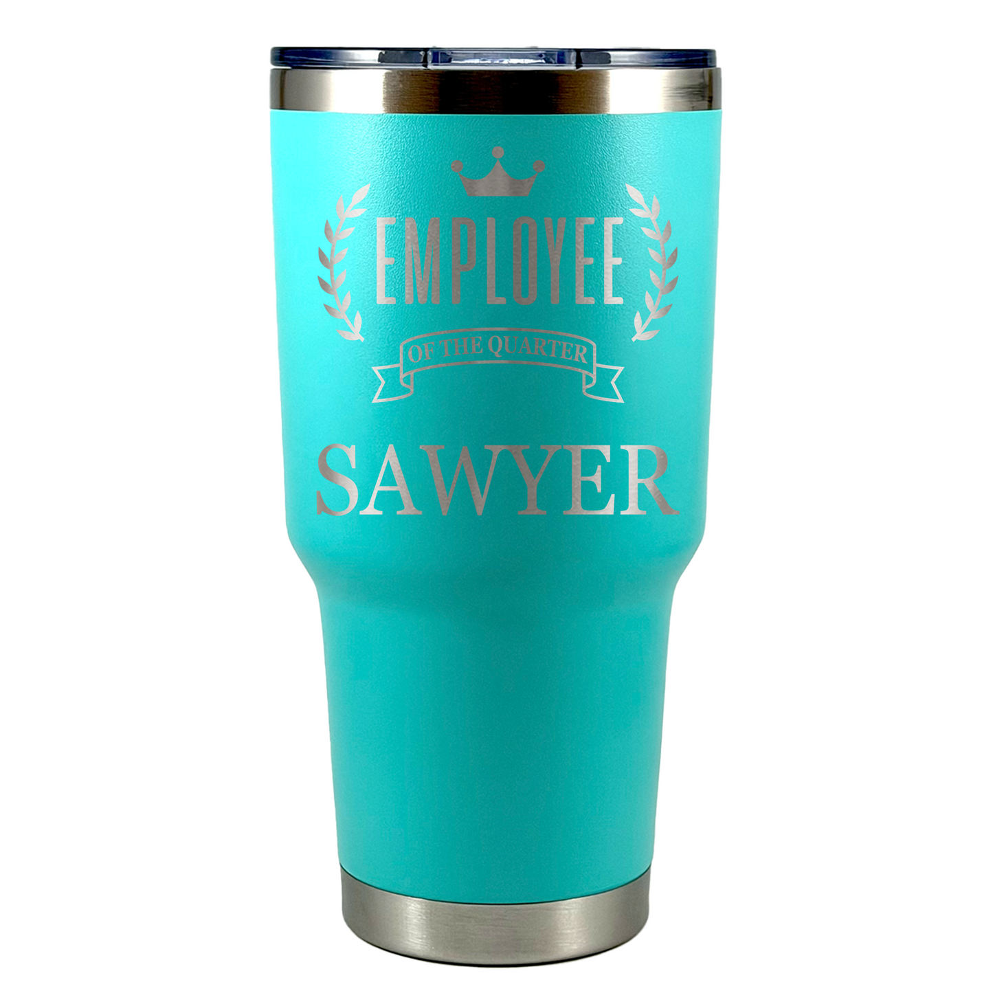 Personalized Employee of the Month Tumbler 30oz Custom Laser Engraved Cup