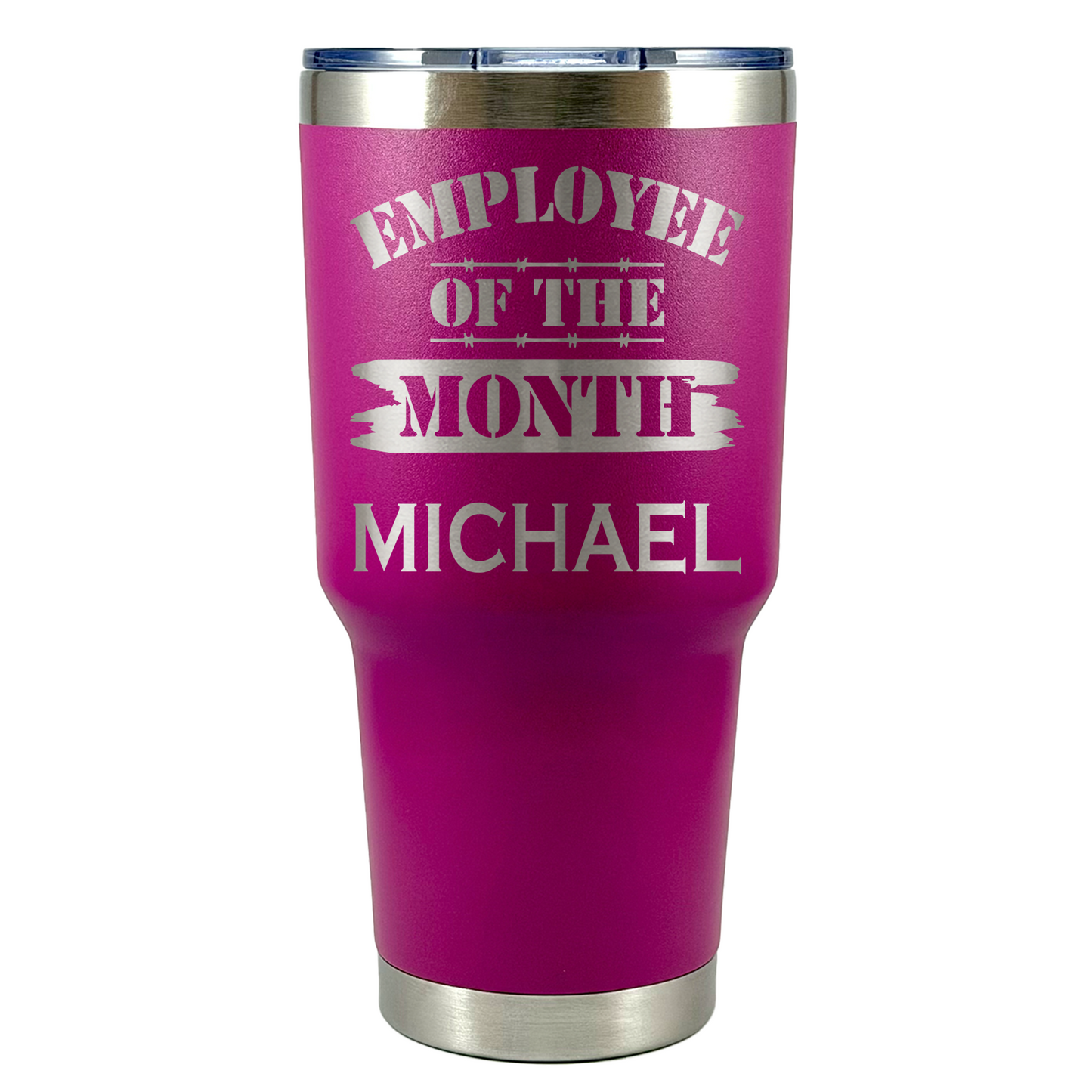 Personalized Employee of the Month Tumbler 30oz Custom Laser Engraved Cup