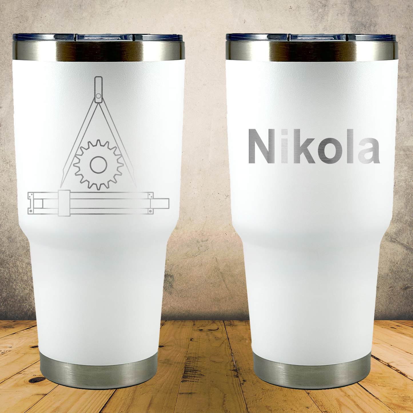 Personalized Engineer Tumbler 30oz Stainless Steel Laser Engraved Cup, Custom Insulated Travel Mug for Engineers, Engineering Gift