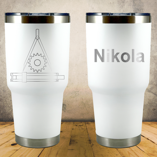 Personalized Engineer Tumbler 30oz Stainless Steel Laser Engraved Cup, Custom Insulated Travel Mug for Engineers, Engineering Gift