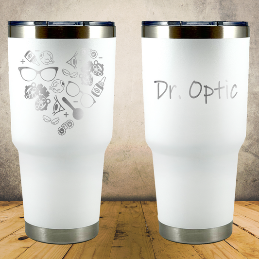 Personalized Optometrist Tumbler 30oz Custom Stainless Steel Laser Engraved Tumbler, Ophthalmologist Present, Eye Doctor Gift, Optometry Professionals, Vision Care Professional Gift