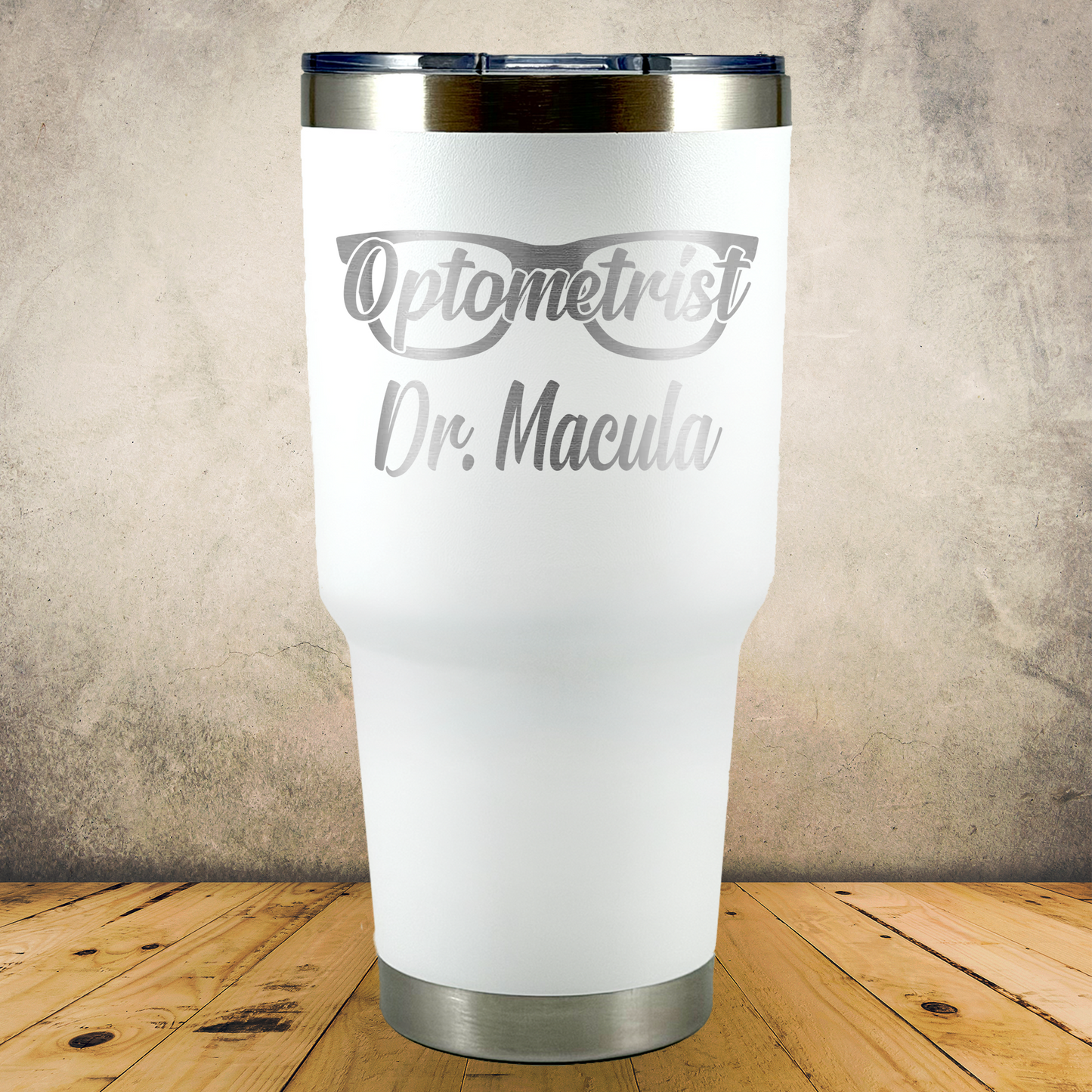 Personalized Optometrist Tumbler 30oz Custom Stainless Steel Laser Engraved Tumbler, Ophthalmologist Present, Eye Doctor Gift, Optometry Professionals, Vision Care Professional Gift