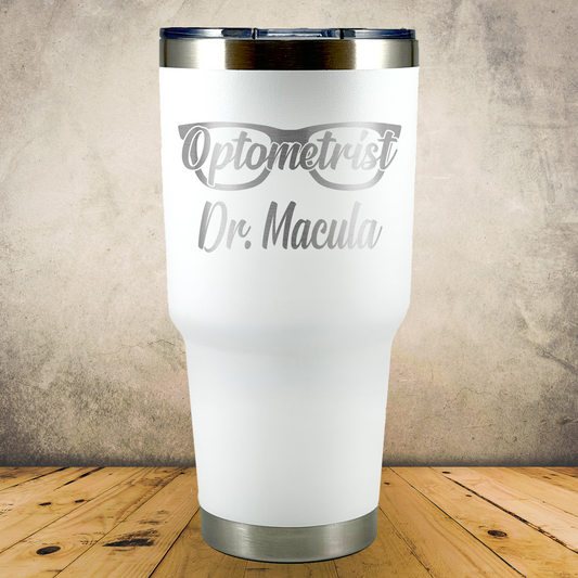 Personalized Optometrist Tumbler 30oz Custom Stainless Steel Laser Engraved Tumbler, Ophthalmologist Present, Eye Doctor Gift, Optometry Professionals, Vision Care Professional Gift