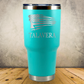 Personalized Laser Engraved Tumbler 30oz for Firefighter Distressed American Flag with Axe