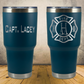 Personalized Laser Engraved Tumbler 30oz for Firefighter Captain