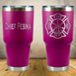 Personalized Laser Engraved Tumbler 30oz for Firefighter Battalion Chief