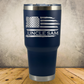 Personalized Tattered American Flag 30oz Stainless Steel Cup, Custom Laser Engraved Patriotic USA Cup