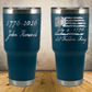 Personalized Laser Engraved Tumbler 30oz 1776–2026 USA 250th Anniversary