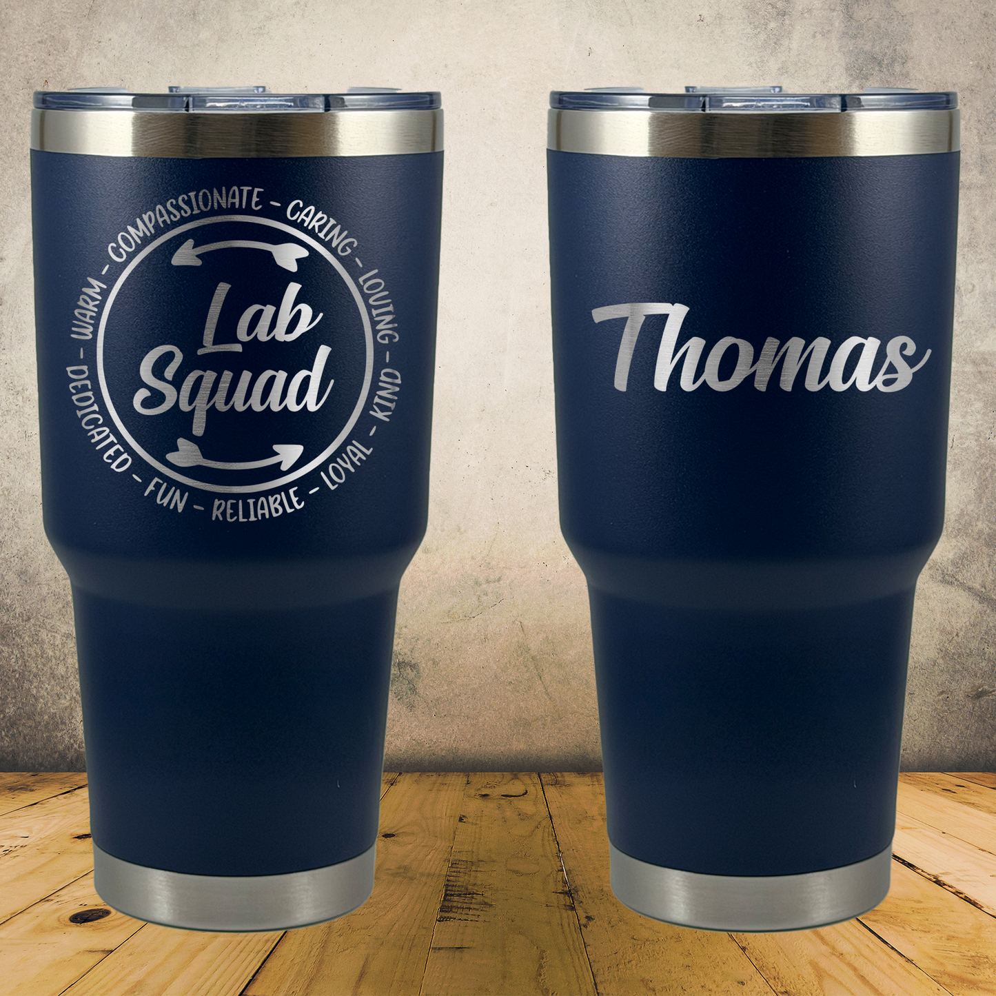 Personalized Lab Tech Tumbler, Custom 30oz Laboratory Technician Laser Engraved Stainless Steel Cup