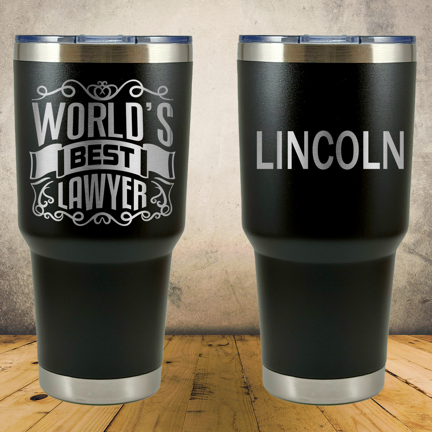 Personalized Lawyer Tumbler 30oz Custom Laser Engraved Cup