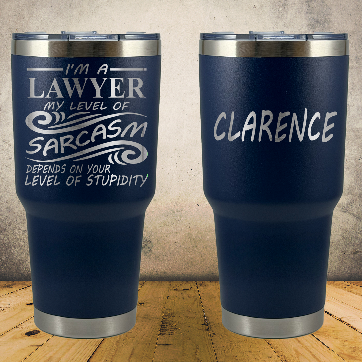 Personalized Lawyer Tumbler 30oz Custom Laser Engraved Cup
