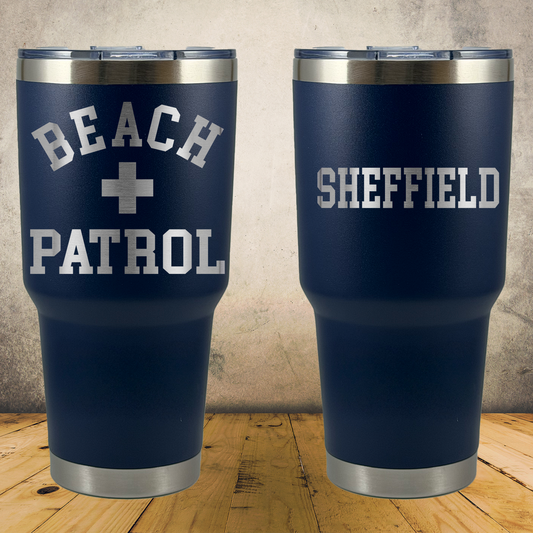 Personalized Lifeguard Tumbler 30oz Stainless Steel Cup, Custom Laser Engraved Lifeguard Gift, Beach Rescue Crew