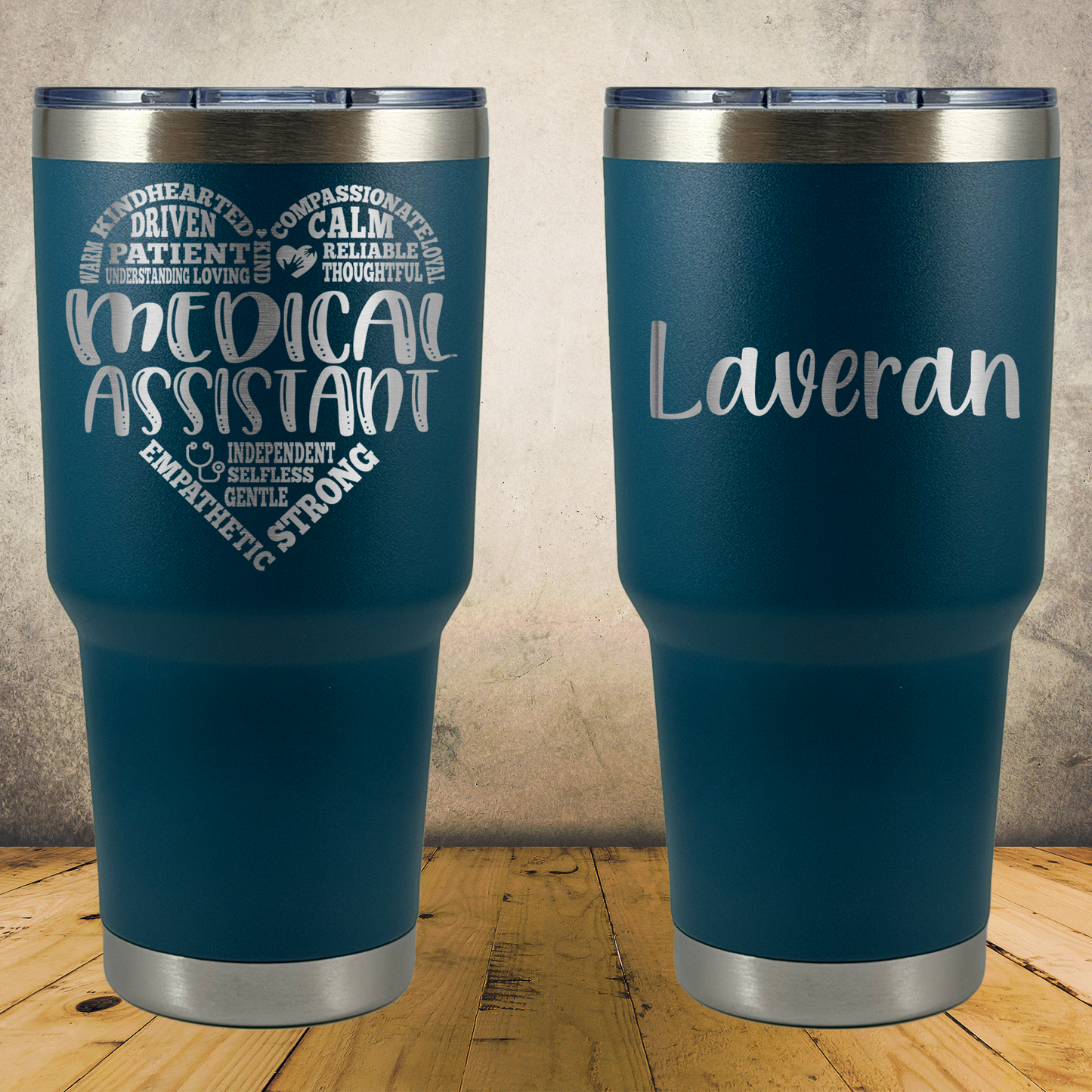 Personalized Medical Assistant Tumbler 30oz Stainless Steel Cup, Custom Laser Engraved CMA Gift, Medical Assistant Appreciation