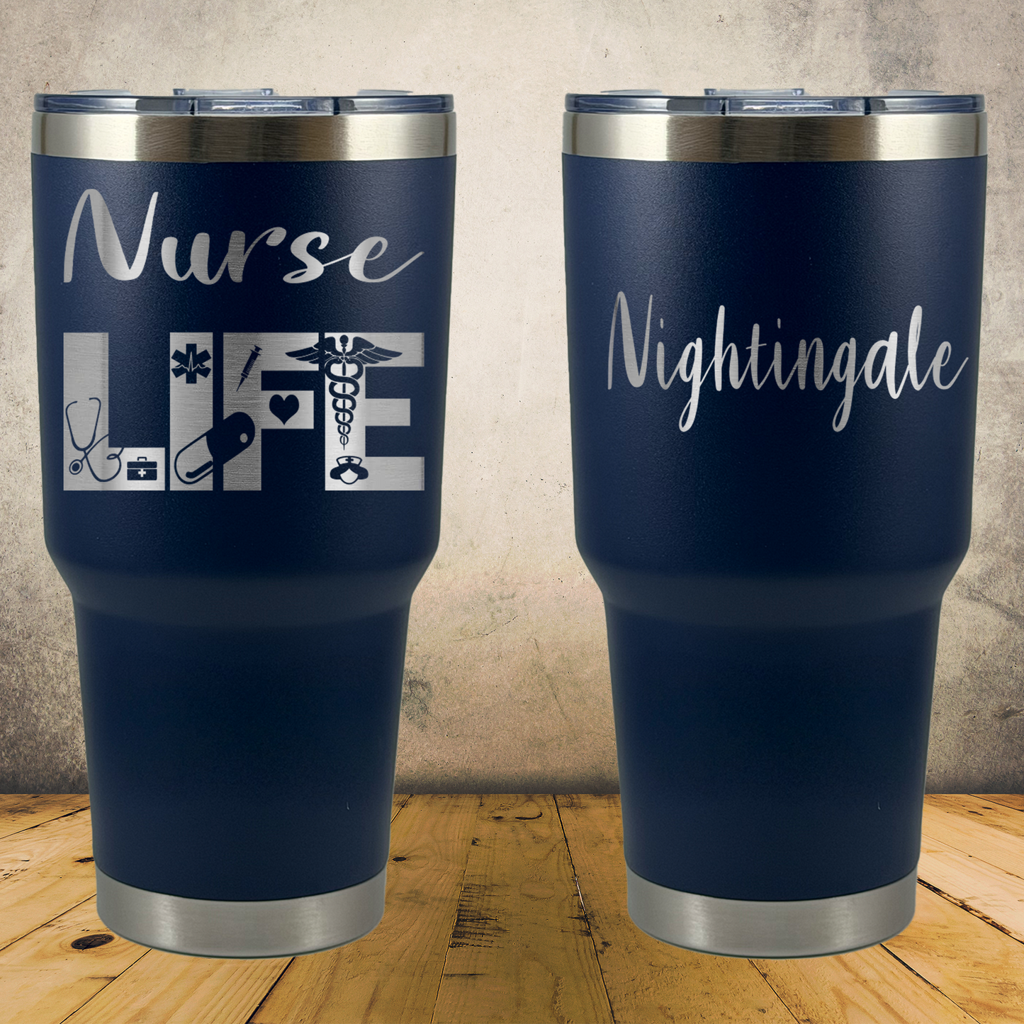 Personalized Nurse Tumbler, Custom 30oz Laser Engraved Stainless Steel Cup for Nursing School Graduation Gift