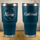 Personalized Nurse Tumbler, Custom 30oz Laser Engraved Stainless Steel Cup for Nursing School Graduation Gift