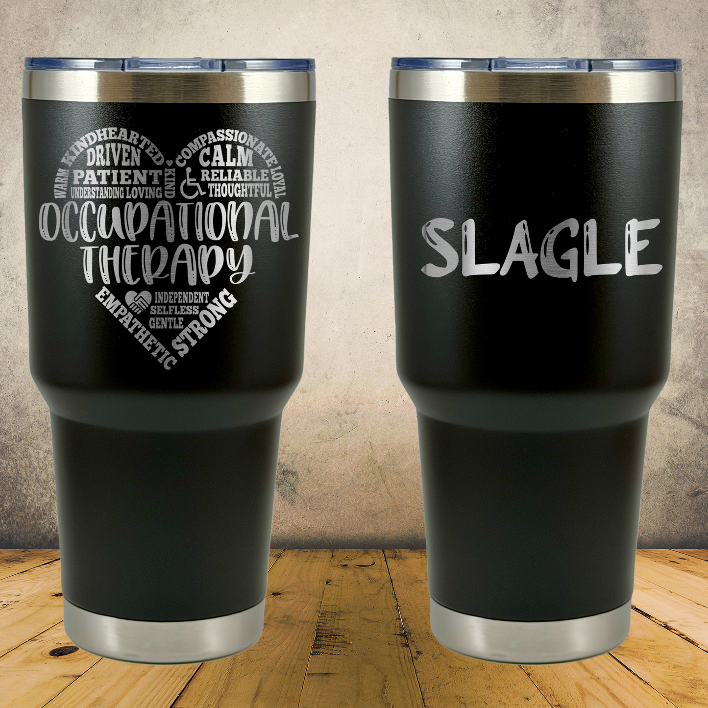 Personalized Occupational Therapist Tumbler 30oz Custom Laser Engraved Cup