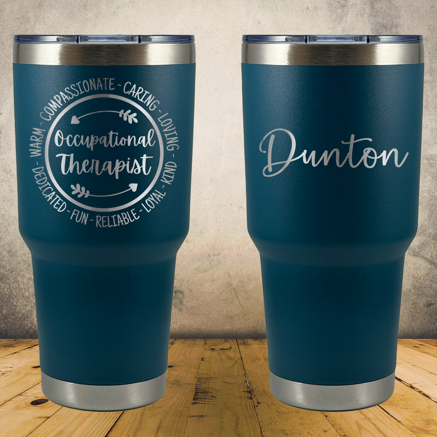 Personalized Occupational Therapist Tumbler 30oz Custom Laser Engraved Cup