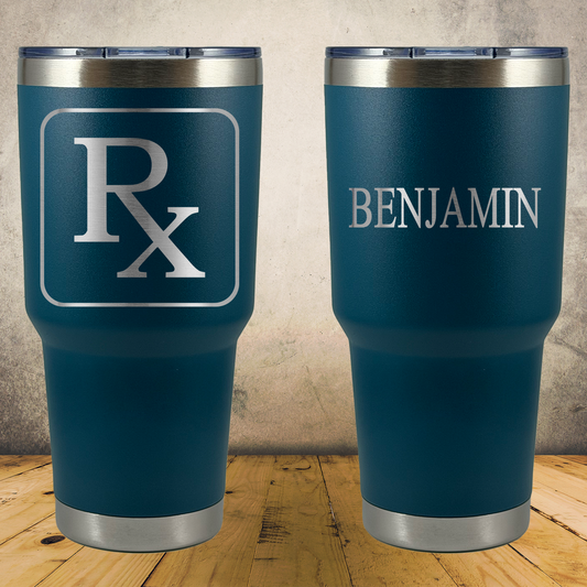 Personalized Pharmacist Tumbler 30oz Stainless Steel Cup, Custom Laser Engraved Pharmacy Gift, Pharmacist Appreciation Gift, Custom Insulated Travel Mug for RPh, Pharmacy Technician