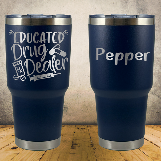 Personalized Pharmacist Tumbler 30oz Stainless Steel Cup, Custom Laser Engraved Pharmacy Gift, Pharmacist Appreciation Gift, Custom Insulated Travel Mug for RPh, Pharmacy Technician
