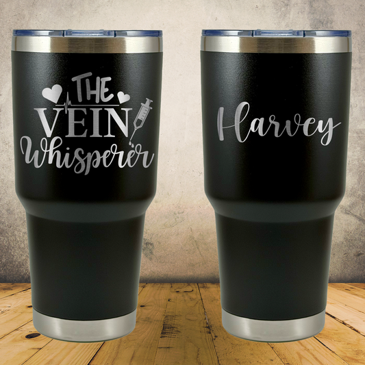 Personalized Phlebotomist Tumbler 30oz Custom Laser Engraved Cup
