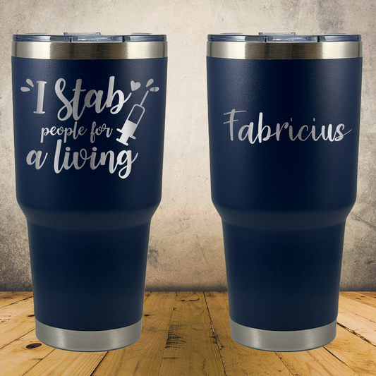 Personalized Phlebotomist Tumbler 30oz Custom Laser Engraved Cup